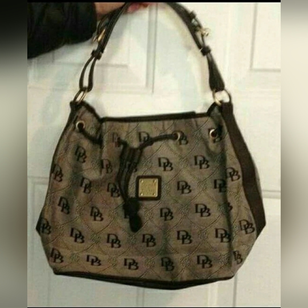 Vintage Dooney & Bourke Monogram Logo Tote purse.
